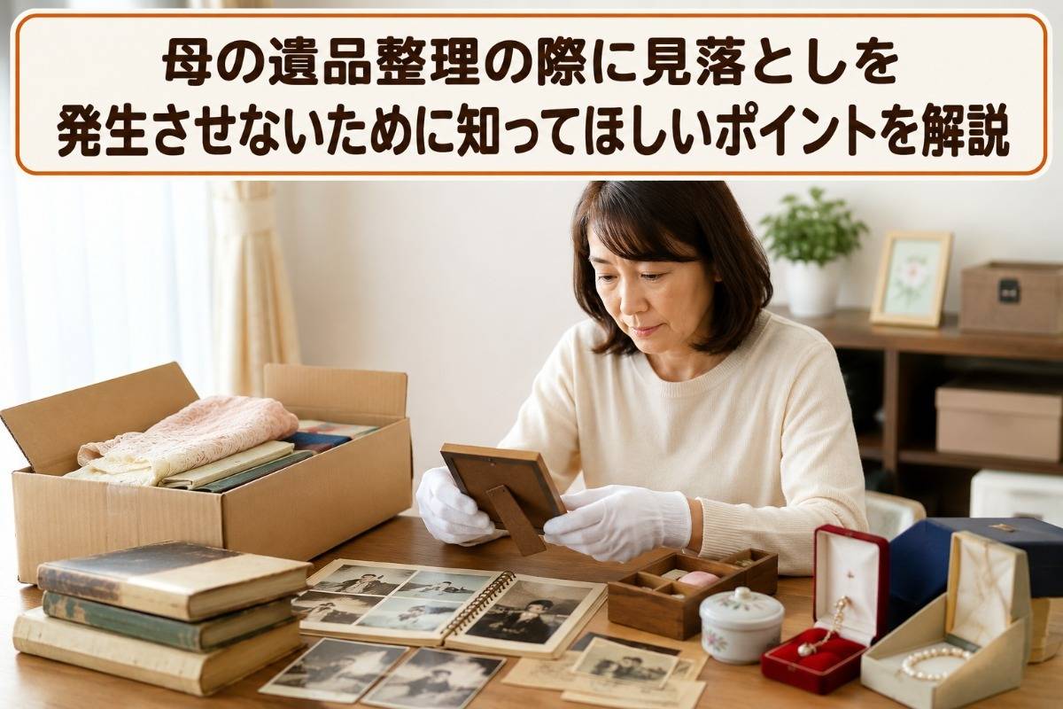 母の遺品整理の際に見落としを発生させないために知ってほしいポイント
